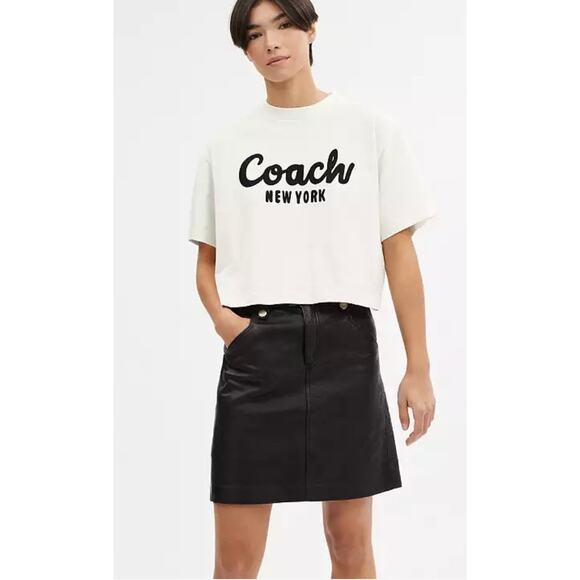 Cursive Signature Cropped T-Shirt XS - Picture 3 of 6